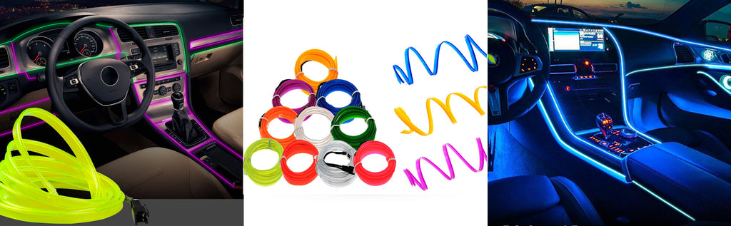 Bande LED intérieur voiture USB 5M – éclairage ambiance néon flexible