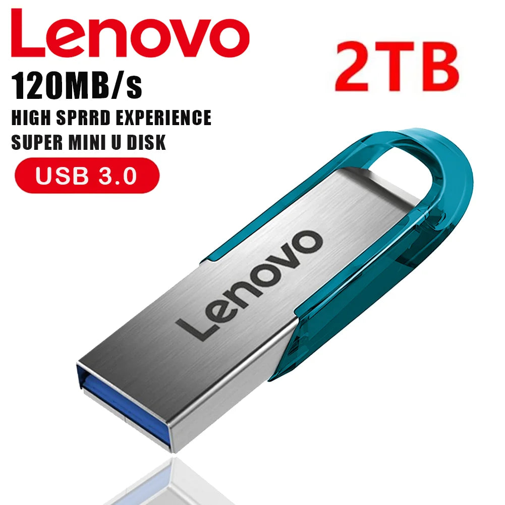 Clé USB Lenovo Métal USB 3.0 Haute Vitesse – Jusqu'à 2TB Étanche Portable